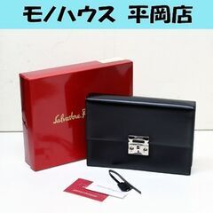 Salvatore Ferragamo クラッチバッグ AU-24-0558 セカンドバッグ NERO CALF カーフ 子牛革 鍵2本 箱付き サルバトーレ フェラガモ 札幌市 清田区 平岡