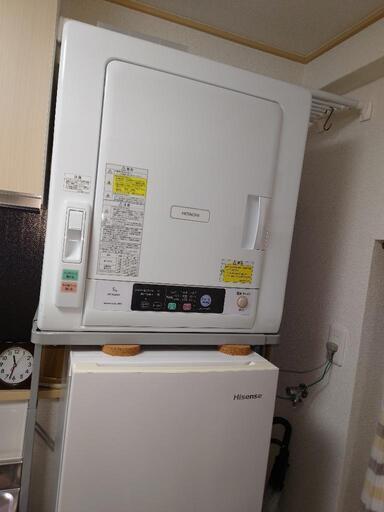 HITACHI　衣類乾燥機　5kg　DE-N50WV　スタンドセット