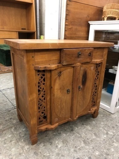 昔ながらの木製サイドボード/アンティーク/古棚