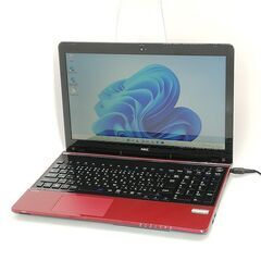 保証付 新品SSD Wi-Fi有 15.6型 ノートパソコン NEC PC-LS150NSR 中古良品 第3世代Core i7 8GB DVD 無線 Webカメラ Windows11 Office