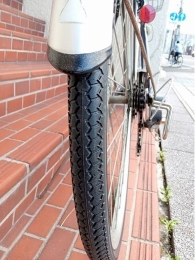 【27インチ自転車】6段変速、LEDオートライト付　前後タイヤ、サドル、鍵新品❗️若林自転車　浜大津店　SALE中❗️