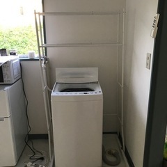 【受け渡し予定者決定】全自動洗濯機、洗濯機ラック、室内洗濯物干し...