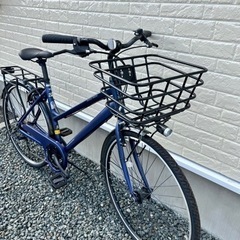 男子向け　大きめ自転車　ネイビーの画像