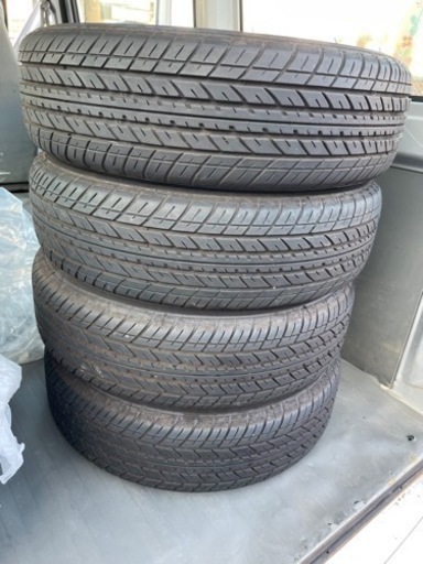 ダイハツタント純正ホイール付きタイヤ4本 155/65R14 バリ山タイヤ21年製造