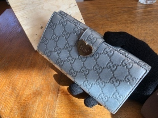 完売しました。【美品】GUCCI グッチ  ラヴリーハート 長財布 シマライン