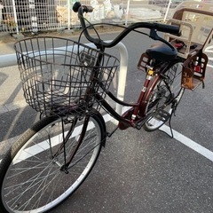 自転車　子供後ろ乗せシート付き