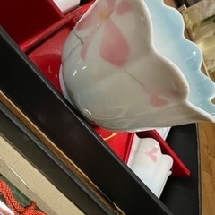 【新品未使用】希望窯　小鉢 5つセット　花柄　器　箸付きの画像