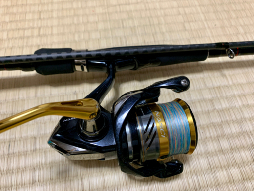 シマノエギングセット。ロッド　セフィアSS  リール　ナスキー2500ss エギングセット