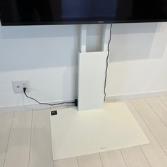 WALLインテリアテレビスタンドV3 ロータイプ 32〜80v対応 壁寄せテレビ台 ホワイト  