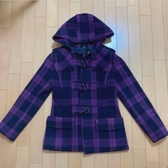 《SALE！》ローズブリット♡チェック柄ダッフルコート♡（パープル）