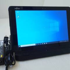 ★富士通 タブレットARROWS Tab Q507/PB 10.1型 Atom x5-Z8550 1.44GHz 4GB SSD64GB windows10 クレードル付属 ★