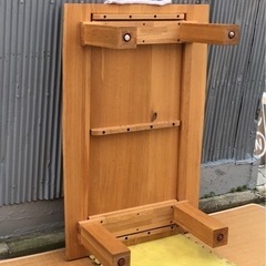値下げしました❗️一枚板風　木製ローテーブル