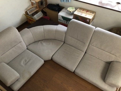 ニトリ　コーナー4人掛けローソファ　4点セット