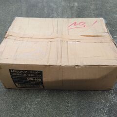 クリアファイル 3000枚（A4版用/1箱600枚入りダンボール×5箱）　※約2cm×9cmの宣伝文あり※の画像