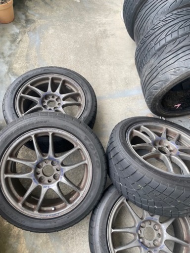 16インチホイール　R1R  work cr kai 7j タイヤセット！