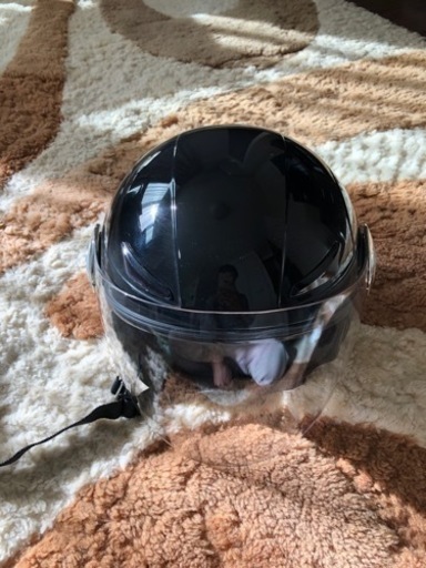 キッズ用　バイク ヘルメット ジェットヘルメット SY-0 ブラック　シールド付ジェットヘルメット