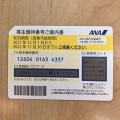ANA 株主優待割引券① グループ割引券の画像
