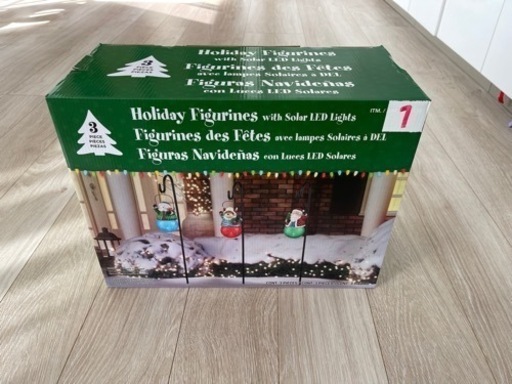 その他 holiday figurines with solar LED lights