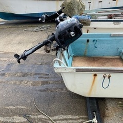 和船　船外機付きの画像