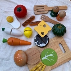 おままごと セット 木製 野菜 ハンバーガー ポテト