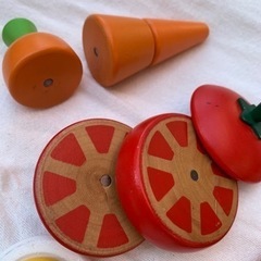 おままごと セット 木製 野菜 ハンバーガー ポテトの画像