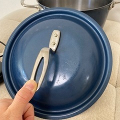 【引き取り手決定】直径22cm高さ12cm鍋 IH◎の画像
