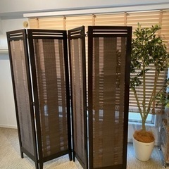 【さらに！！お値下品】パーテーション　茶色　和風　シノワズリー
