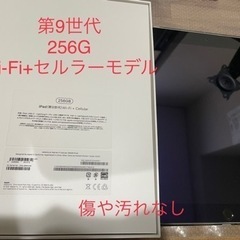 iPad 第9世代　256G セルラーモデル　保護フィルム、カバー付き