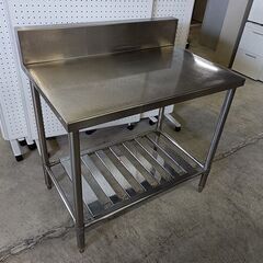 ステンレス 作業台 バックガード付 コンロ台 ステンレス作業台バックガード付き『中古良品』幅900 高さ800 奥行600