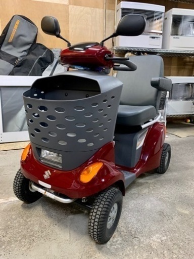 札幌市内配送無料 美品 SUZUKI スズキ セニアカー 電動カート ET4D7 メタリックレッド