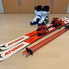 Atomic JX スキーセット 22〜23.5cm靴 95cmポールお値下
