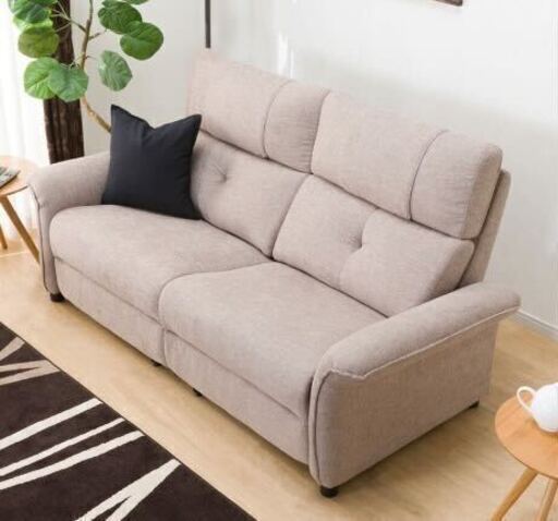 【定価149,000円】電動布張りリクライニングソファ