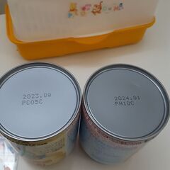 ミルク缶　哺乳瓶レンジ消毒　らくらくミルク　哺乳瓶消毒　プーさんの画像