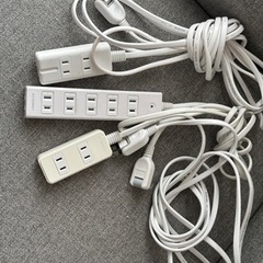 電源ケーブル 延長コード 3本 エレコム製の画像