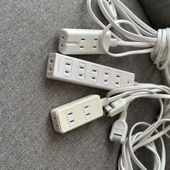 電源ケーブル 延長コード 3本 エレコム製の画像