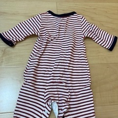 ロンパース　シマシマ　ウォーリーみたいな　50〜60サイズの画像
