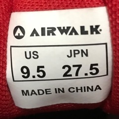 AIRWALK レッド 27.5cmの画像