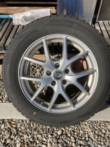 アルファードに使用　アルミホイールスタッドレス4本セット　215/60/17