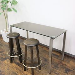 ≪J643ジ≫未使用/保管品 Cassina/カッシーナ ガラステーブル/ダイニングテーブル 1=2/ワンイコールツー? ガラス 2014年製? インテリア/家具の画像
