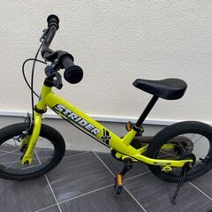 STRIDER 14x ライムイエロー ブレーキ・ペダル付き ストライダー 子供用 自転車 3歳 4歳 5歳の画像