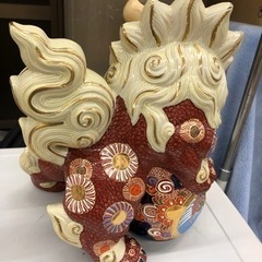 シーサ　九谷　大吉　高さ35 幅30の画像
