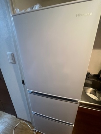 3ドア冷蔵冷凍庫　値下げ交渉可能　新品購入後半年元値5万　Hisense 2021