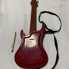 エレキギター、レッドの画像