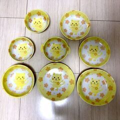 【決まりました】　陶器の食器　ねこ柄１