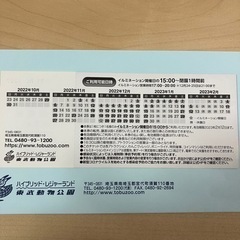 ■■東武動物公園　ウインターイルミネーション　ご視察券■■２枚売り★全４枚の画像