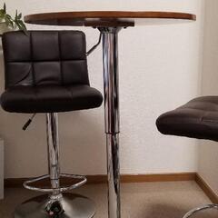 (終了)カフェハイテーブルテーブルとハイチェア