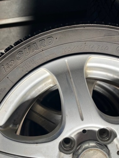【完売御礼】訳あり　3本スタッドレス+アルミ155/65R14軽自動車に