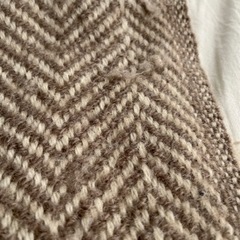 無印良品　ひざ掛け　ヘリンボーン柄ウール100%の画像