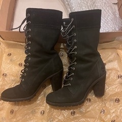 ティンバーランド　ブーツ　24.5センチ　スウェード　黒