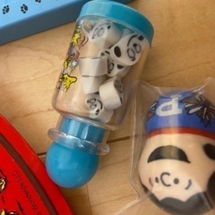 スヌーピー　セット　空き缶　消しゴム　電卓　起き上がりこぶしの画像